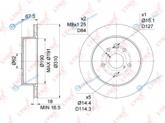 BN-1187 Диск тормозной | зад