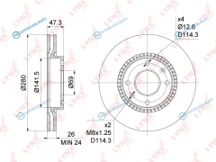 BN-1052 Диск тормозной | перед