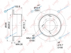 BN-1184 Диск тормозной | зад