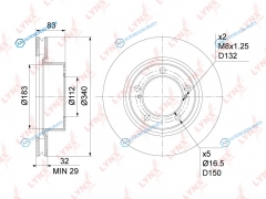 BN-1173 Диск тормозной | перед