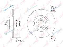 BN-1008 Диск тормозной | перед