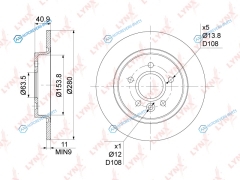 BN-1021 Диск тормозной | зад