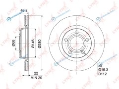 BN-1203 Диск тормозной | передзад