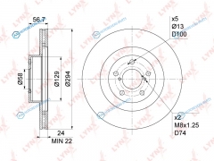 BN-1128 Диск тормозной | перед