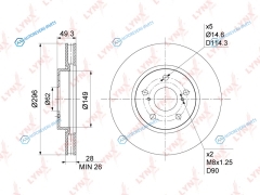 BN-1179 Диск тормозной | перед