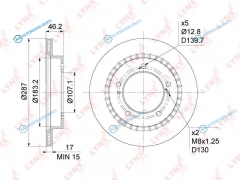 BN-1131 Диск тормозной | перед