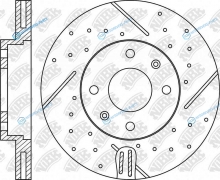 RN11002DSET Снят с производства Диск тормозной перфорированный | перед