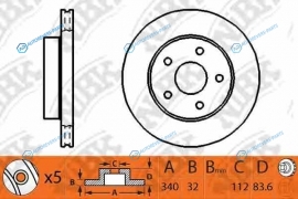 RN1268  RN1268V Диск тормозной | перед