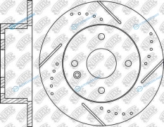 RN11003DSET Снят с производства Диск тормозной перфорированный | зад