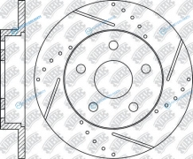RN1189DSET Диск тормозной перфорированный | зад