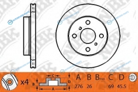 RN1237  RN1237V Диск тормозной | перед