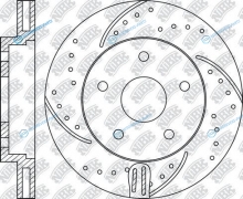 RN1213DSET Диск тормозной перфорированный | перед