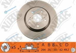 RN1371  RN1371V Диск тормозной | перед