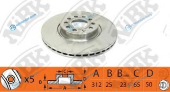 RN1377  RN1377V Диск тормозной | перед