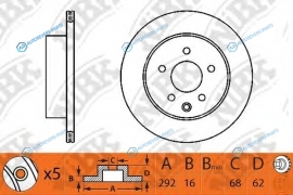 RN1234  RN1234V Диск тормозной | зад