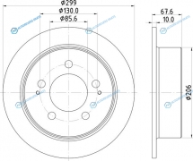 ND6085 Диск тормозной | зад
