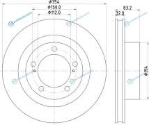 ND1127K Диск тормозной | перед