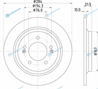 ND6090K Диск тормозной | зад