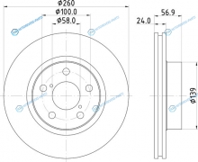 ND7005 Диск тормозной | перед