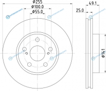 ND1085K Диск тормозной | перед
