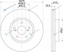 ND1078K Диск тормозной | перед