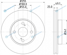 ND1083K Диск тормозной | перед