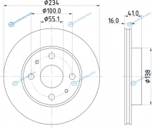 ND1020K Диск тормозной | перед