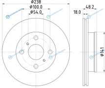 ND1053K Диск тормозной | перед