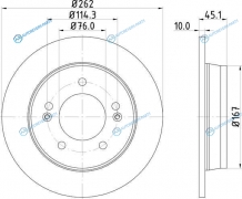 ND6061K Диск тормозной | зад