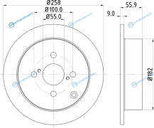 ND1003K Диск тормозной | зад