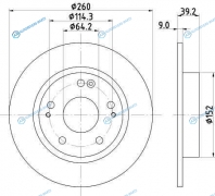 ND8049K Диск тормозной | зад