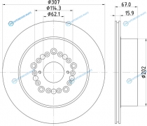ND1080K Диск тормозной | зад