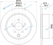 ND7009K Диск тормозной | зад
