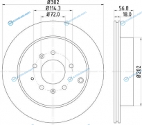 ND5026K Диск тормозной | зад