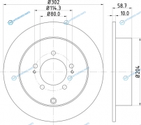 ND3002K Диск тормозной | зад