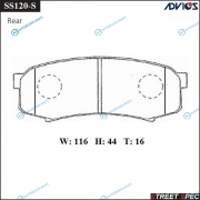 SS120-S Спортивные тормозные колодки ADVICSSEI